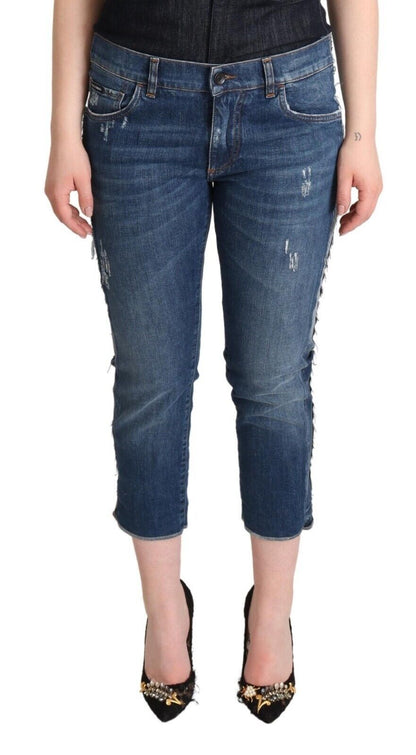 Dolce & Gabbana Elegant Mid-Waist Cropped Denim Dolce & Gabbana