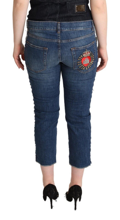 Dolce & Gabbana Elegant Mid-Waist Cropped Denim Dolce & Gabbana