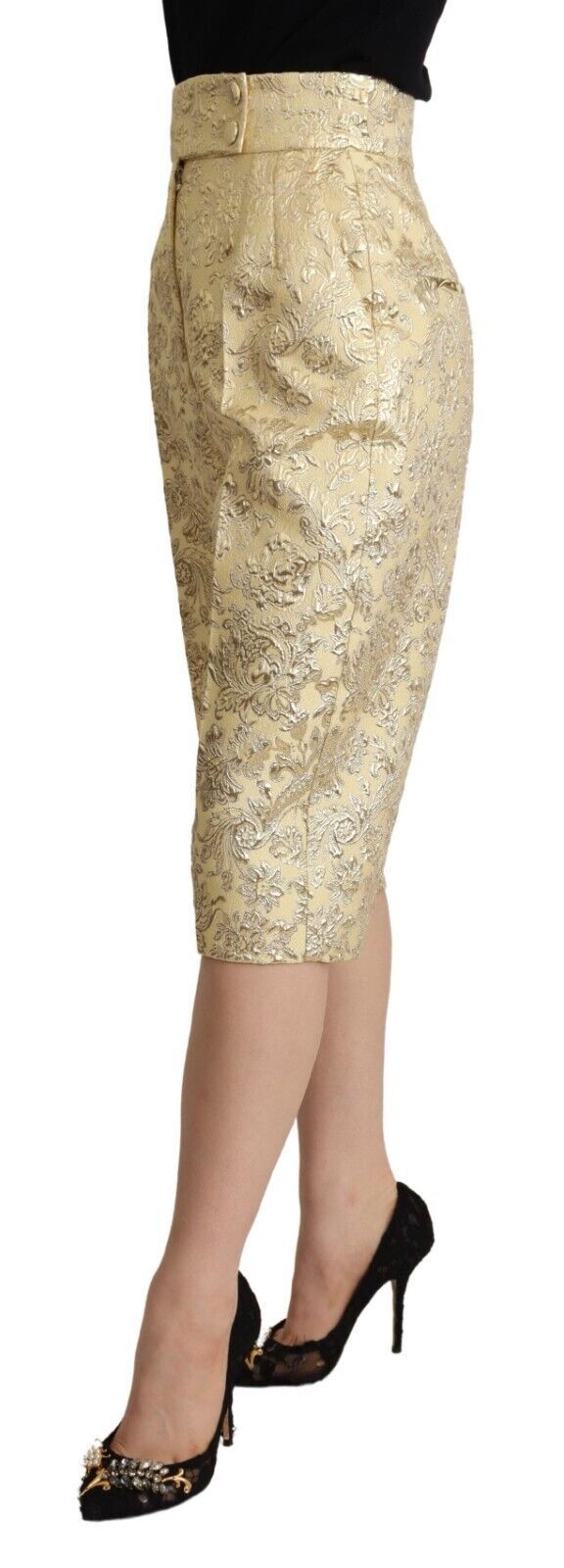 Dolce & Gabbana Elegant Beige High-Waisted Cropped Pants Dolce & Gabbana