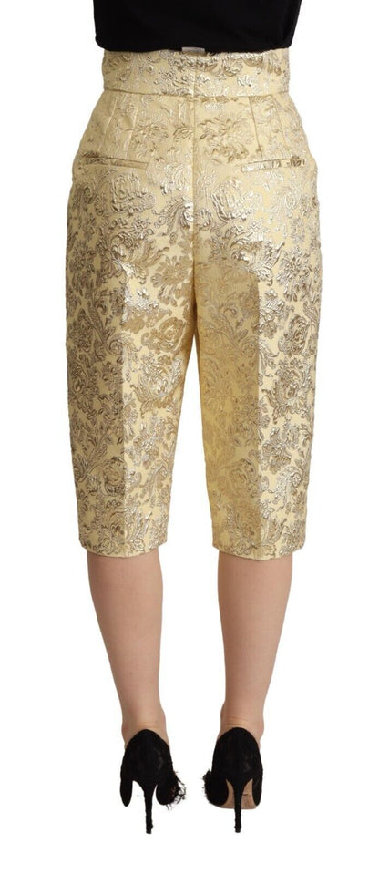 Dolce & Gabbana Elegant Beige High-Waisted Cropped Pants Dolce & Gabbana