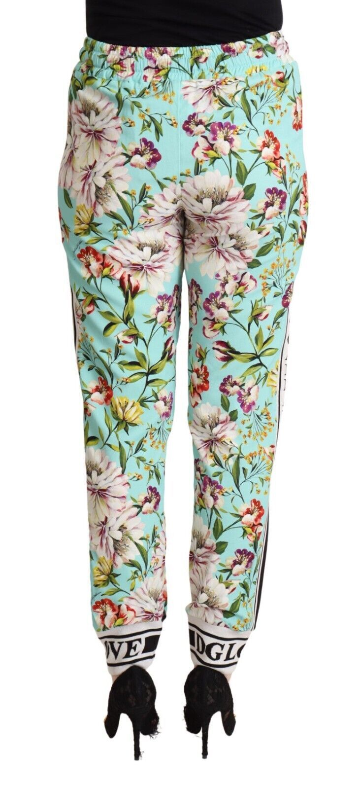 Dolce & Gabbana Floral Viscose Jogger Pants in Green Dolce & Gabbana