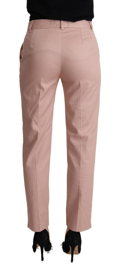 Dolce & Gabbana Elegant Pink Tapered Pants for Sophisticated Style Dolce & Gabbana