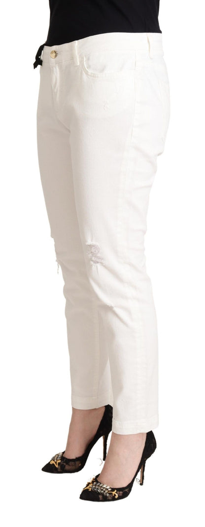 Dolce & Gabbana Elegant White Skinny Denim Jeans Dolce & Gabbana