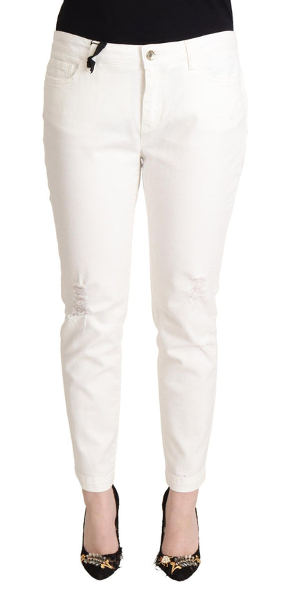 Dolce & Gabbana Elegant White Skinny Denim Jeans Dolce & Gabbana