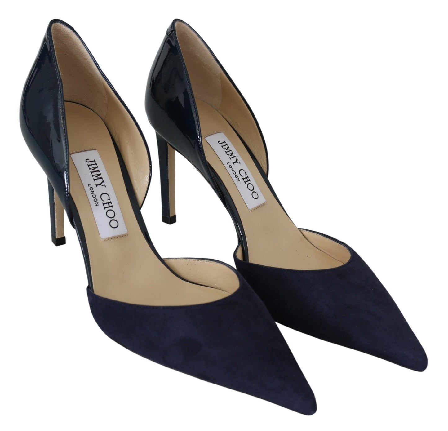 Jimmy Choo Elegant Navy Suede Pointed Toe Pumps Jimmy Choo