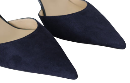 Jimmy Choo Elegant Navy Suede Pointed Toe Pumps Jimmy Choo