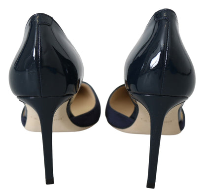 Jimmy Choo Elegant Navy Suede Pointed Toe Pumps Jimmy Choo