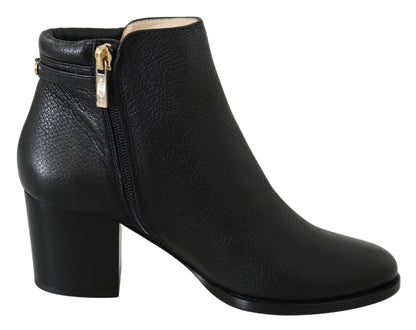 Jimmy Choo Elegant Black Leather Heeled Boots Jimmy Choo