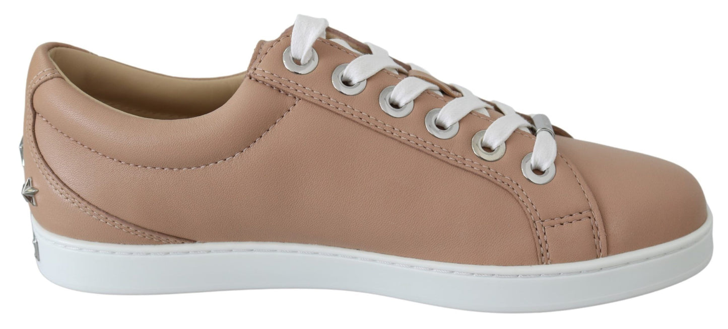 Jimmy Choo Powder Pink Nappa Leather Sneakers Jimmy Choo