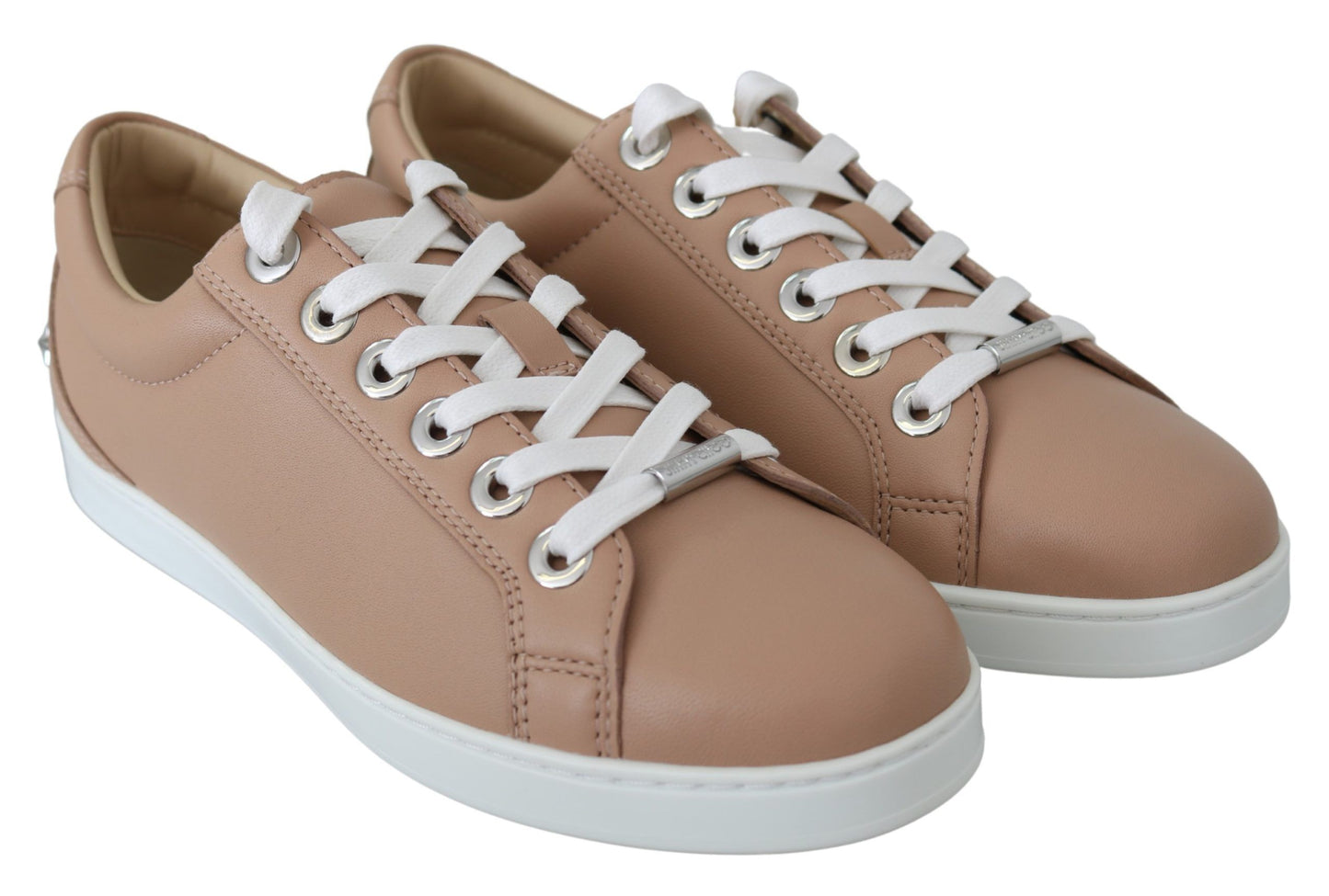 Jimmy Choo Powder Pink Nappa Leather Sneakers Jimmy Choo