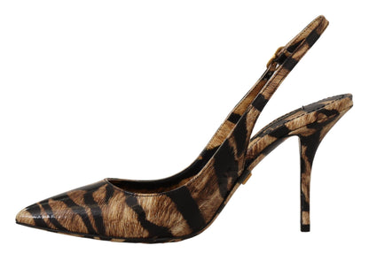 Dolce & Gabbana Tiger Pattern Slingback Heels Pumps Dolce & Gabbana