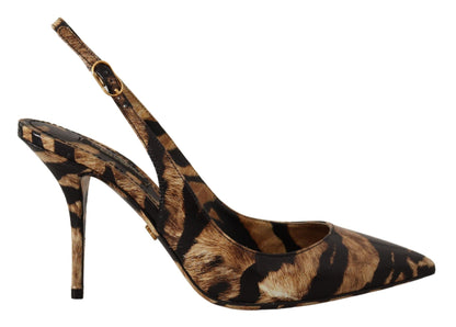 Dolce & Gabbana Tiger Pattern Slingback Heels Pumps Dolce & Gabbana