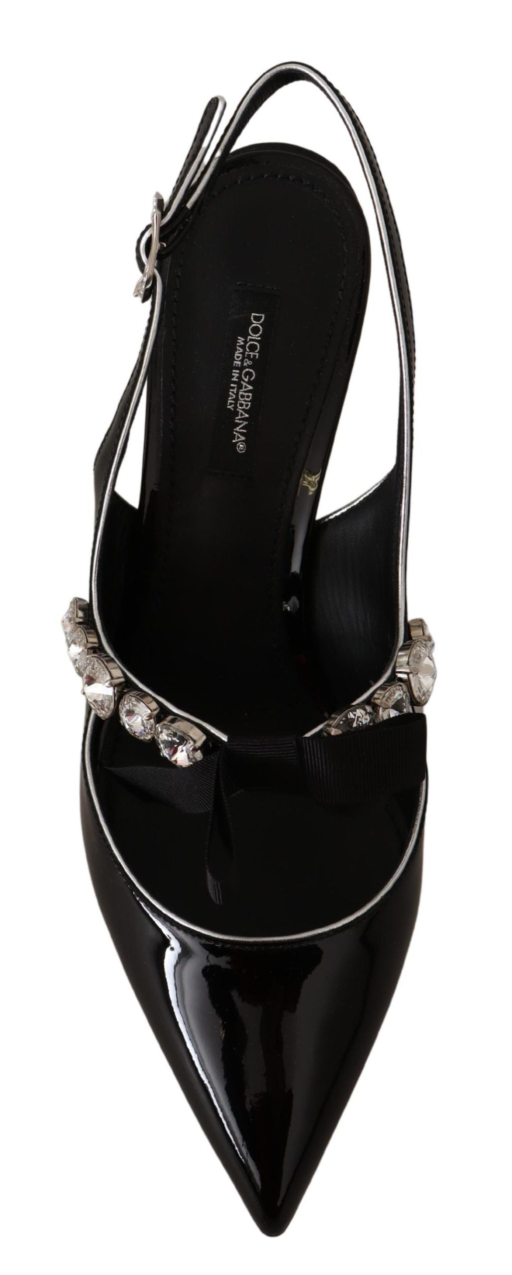 Dolce & Gabbana Elegant Crystal Slingback Heels Pump Dolce & Gabbana