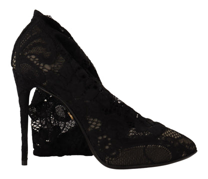 Dolce & Gabbana Elegant Stretch Sock Boots in Sleek Black Dolce & Gabbana