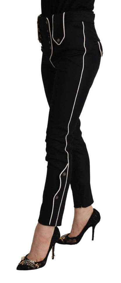 Dolce & Gabbana Elegant High Waisted Slim Fit Trousers Dolce & Gabbana