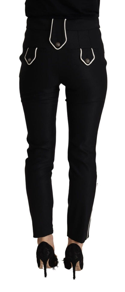 Dolce & Gabbana Elegant High Waisted Slim Fit Trousers Dolce & Gabbana