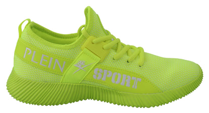 Plein Sport Electrify Your Step with Yellow Carter Sport Sneakers Plein Sport