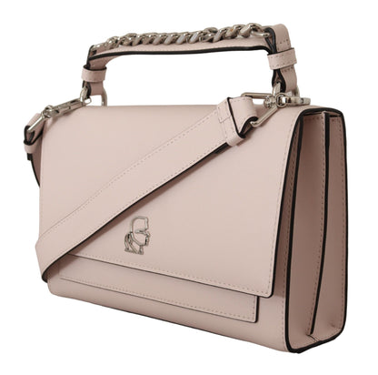 Karl Lagerfeld Mauve Elegance Leather Shoulder Bag Karl Lagerfeld