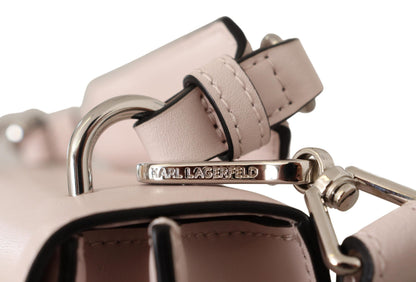 Karl Lagerfeld Mauve Elegance Leather Shoulder Bag Karl Lagerfeld