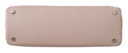 Karl Lagerfeld Elegant Mauve Chalk Leather Shoulder Bag Karl Lagerfeld