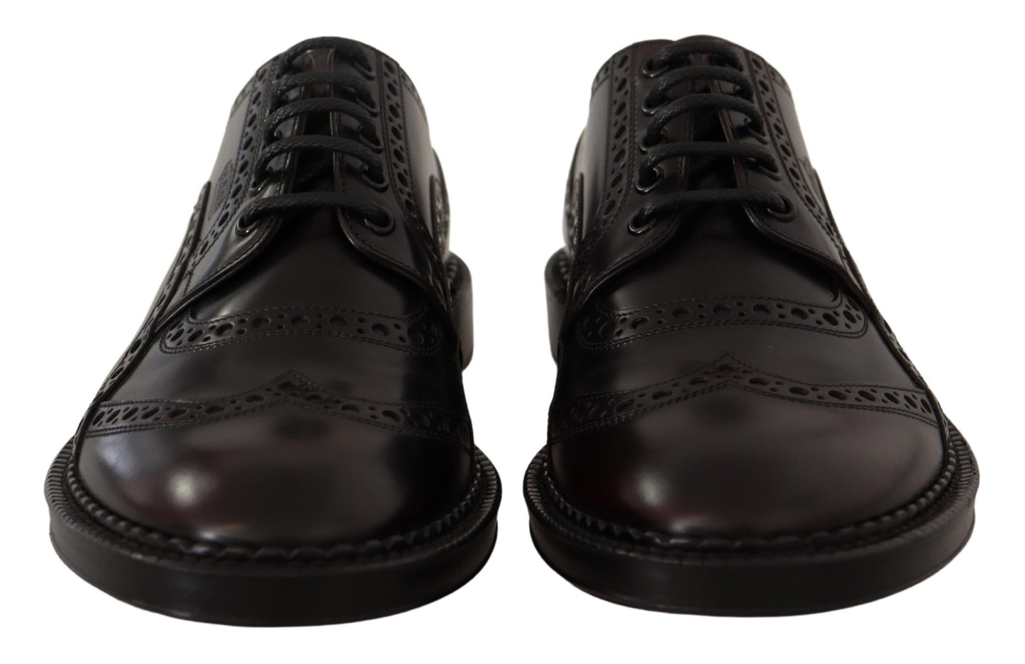 Dolce & Gabbana Elegant Purple Leather Derby Formal Shoes Dolce & Gabbana