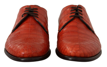 Dolce & Gabbana Exquisite Exotic Croc Leather Lace-Up Dress Shoes Dolce & Gabbana