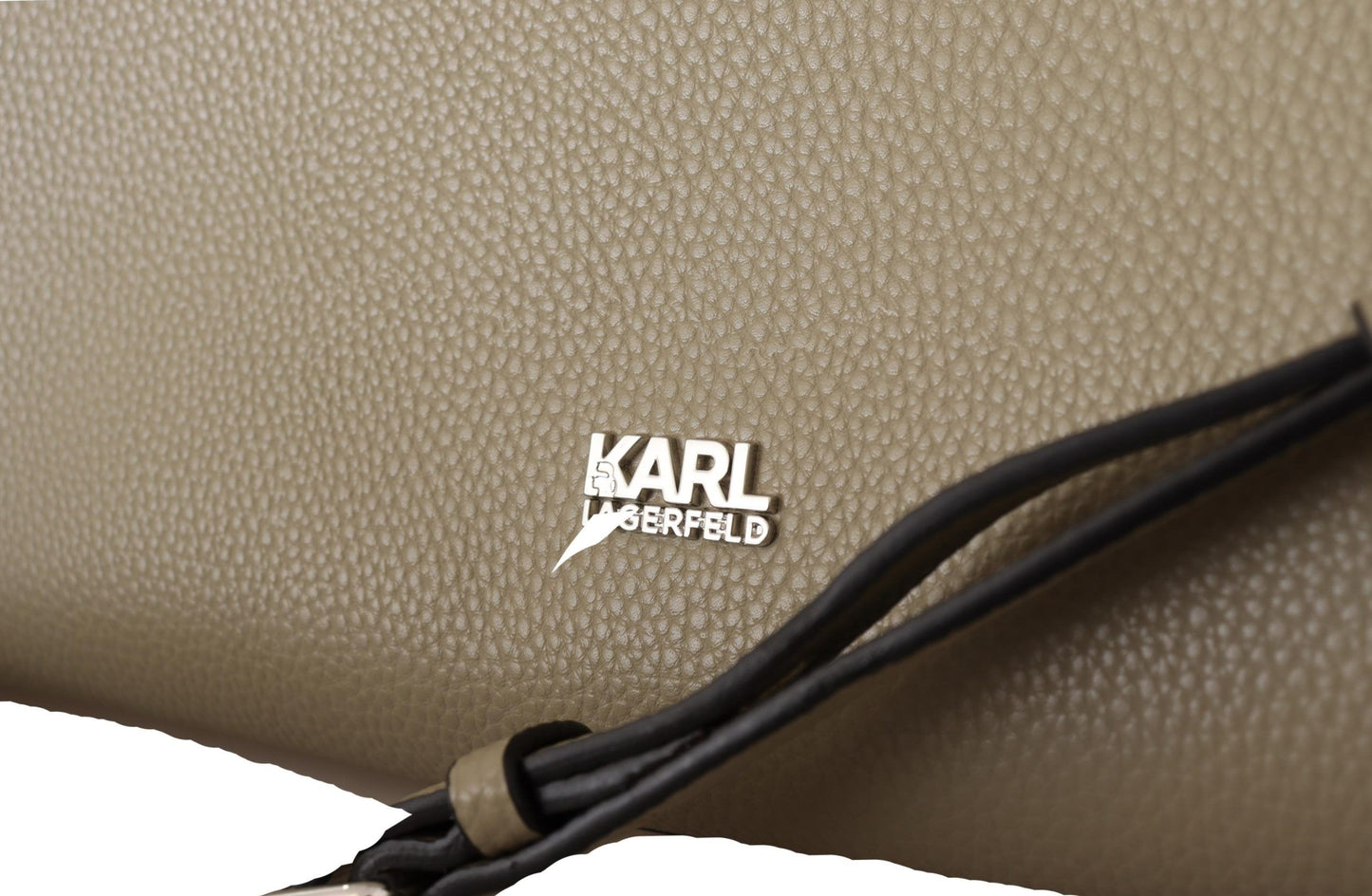 Karl Lagerfeld Enchanting Sage Green Leather Tote Karl Lagerfeld