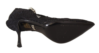 Dolce & Gabbana Elegant Black Lace Stiletto Pumps Dolce & Gabbana