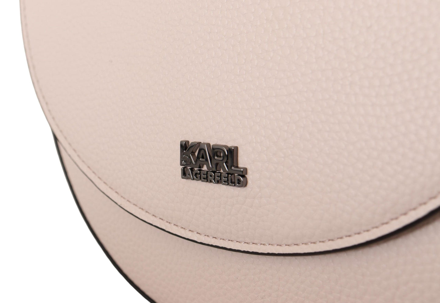 Karl Lagerfeld Elegant Mauve Light Pink Leather Shoulder Bag Karl Lagerfeld