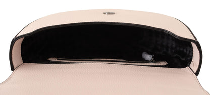 Karl Lagerfeld Elegant Mauve Light Pink Leather Shoulder Bag Karl Lagerfeld