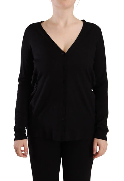 Dolce & Gabbana Elegant Black V-Neck Wool Pullover Dolce & Gabbana