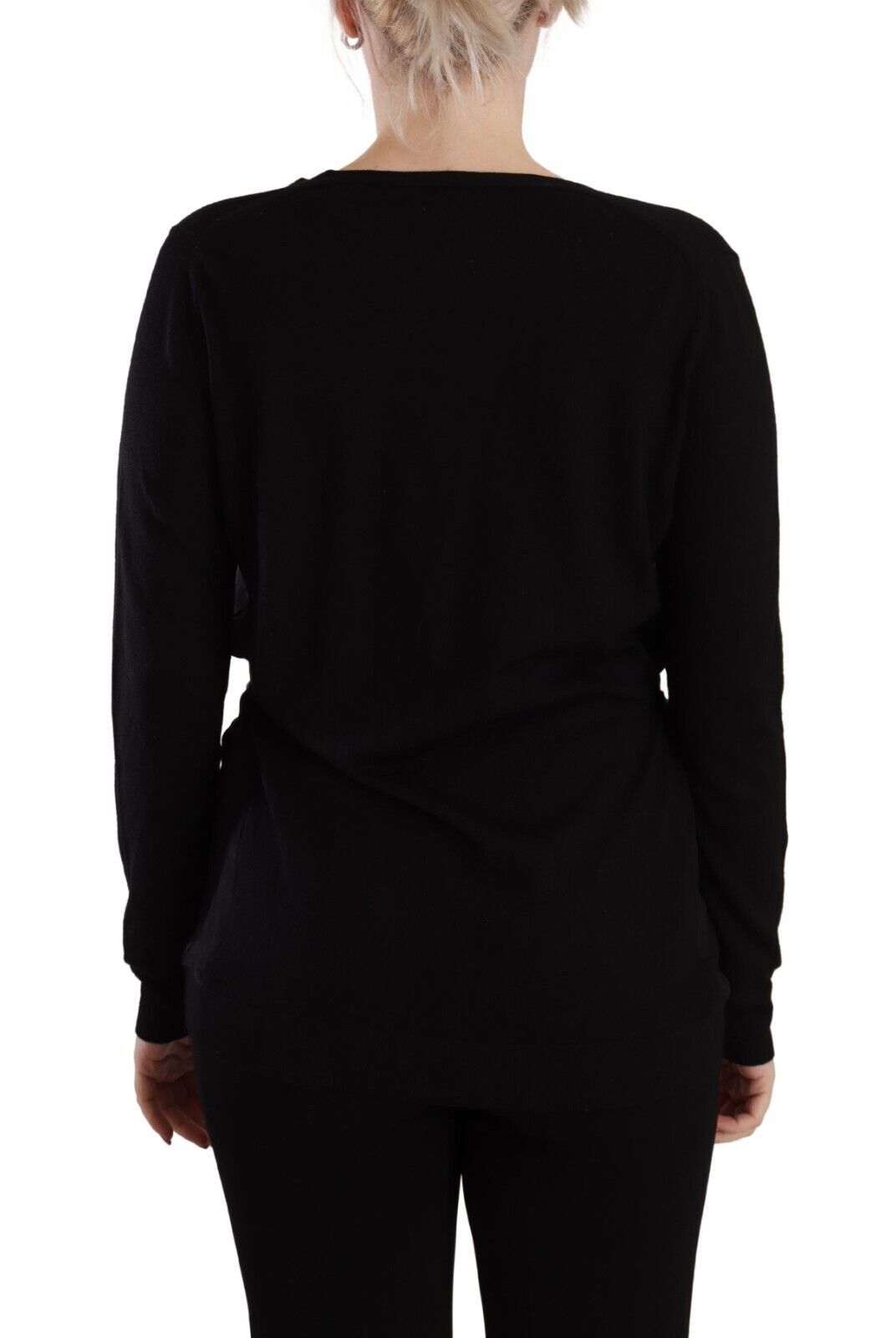 Dolce & Gabbana Elegant Black V-Neck Wool Pullover Dolce & Gabbana