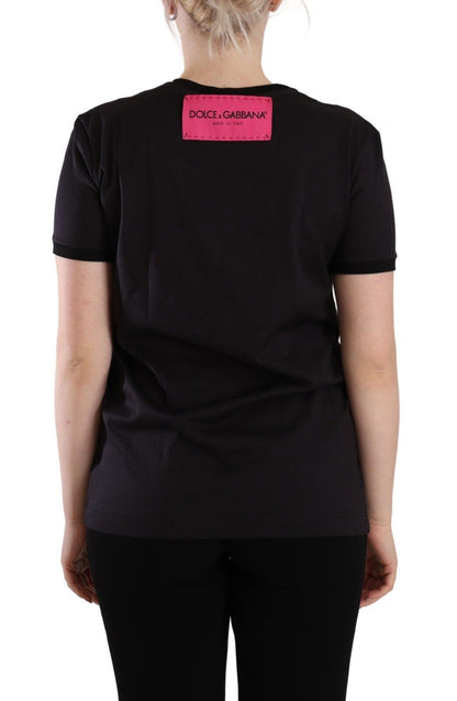 Dolce & Gabbana Chic Black Crew Neck Logo Tee Dolce & Gabbana