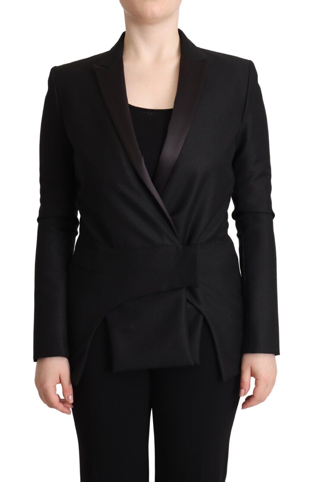 Costume National Elegant Black Double-Breasted Blazer Costume National