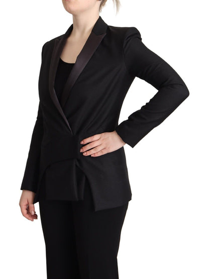 Costume National Elegant Black Double-Breasted Blazer Costume National