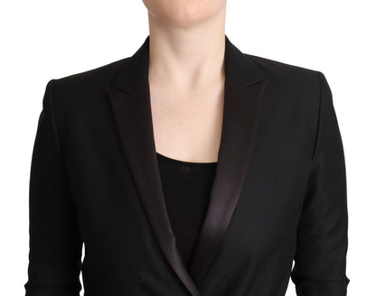 Costume National Elegant Black Double-Breasted Blazer Costume National