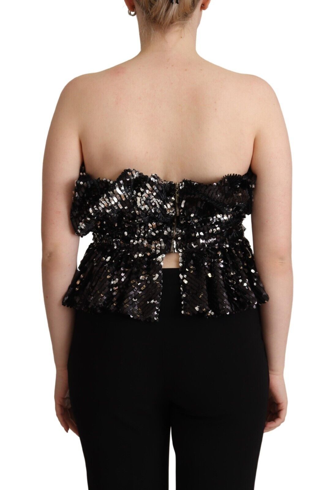 Aniye By Elegant Strapless Sequined Top Aniye By