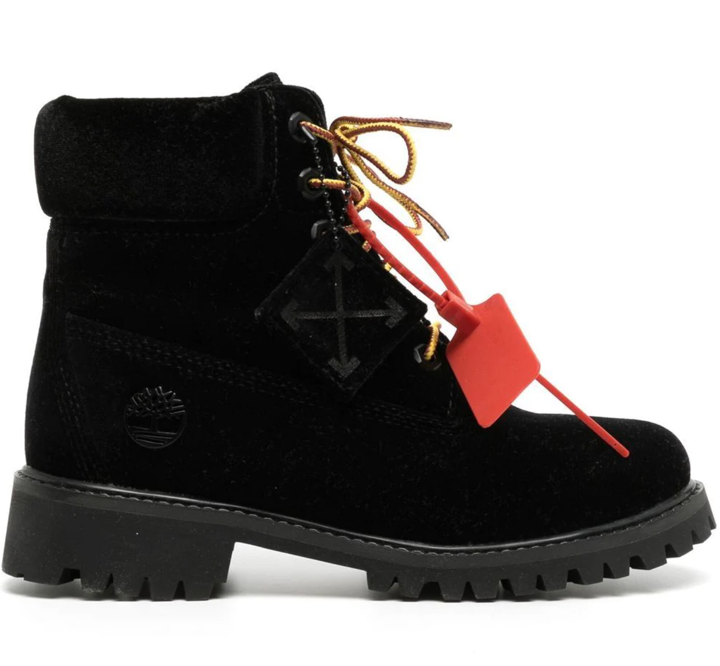 Off-White Black Leather Iconic Designer Boots Off-White