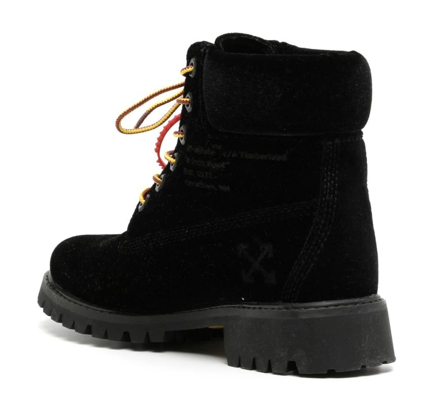 Off-White Black Leather Iconic Designer Boots Off-White