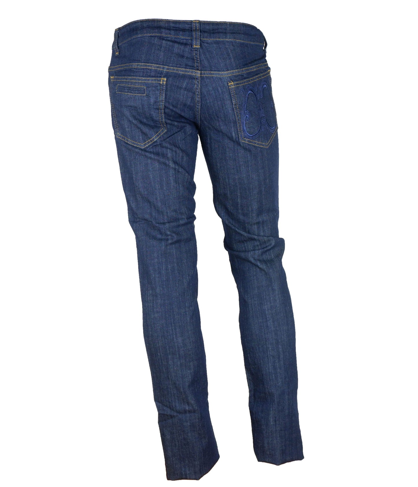 Cavalli Class Elegant Dark Blue Denim Essentials Cavalli Class