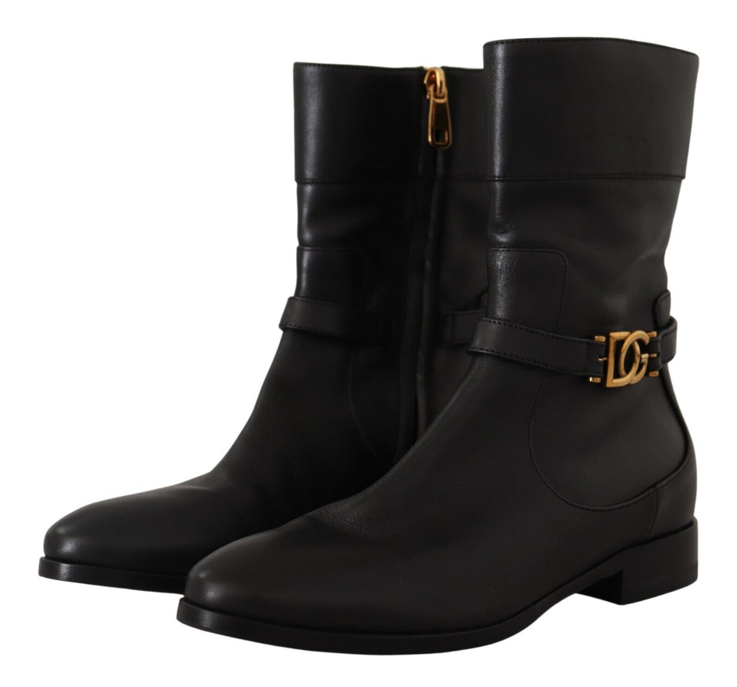 Dolce & Gabbana Elegant Leather Biker Boots Dolce & Gabbana