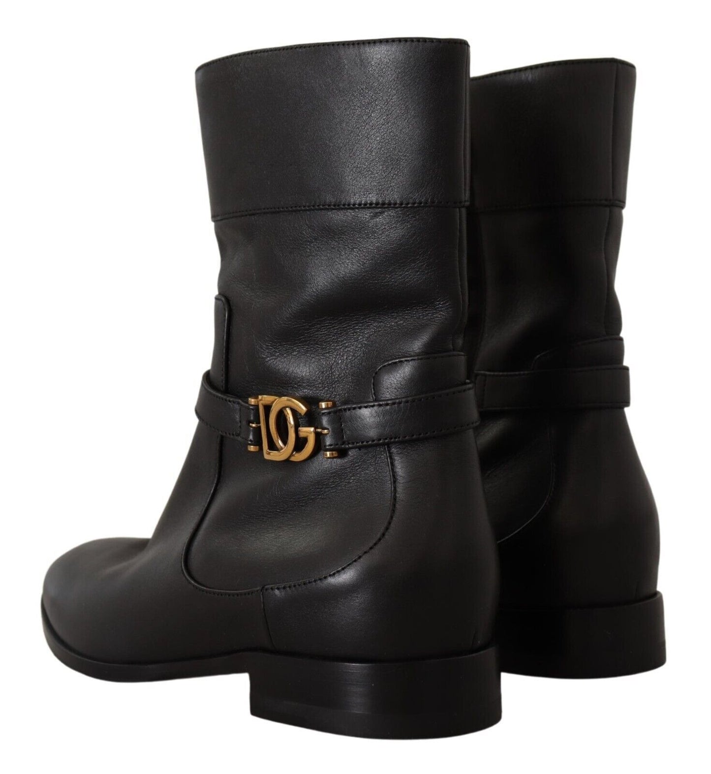 Dolce & Gabbana Elegant Leather Biker Boots Dolce & Gabbana