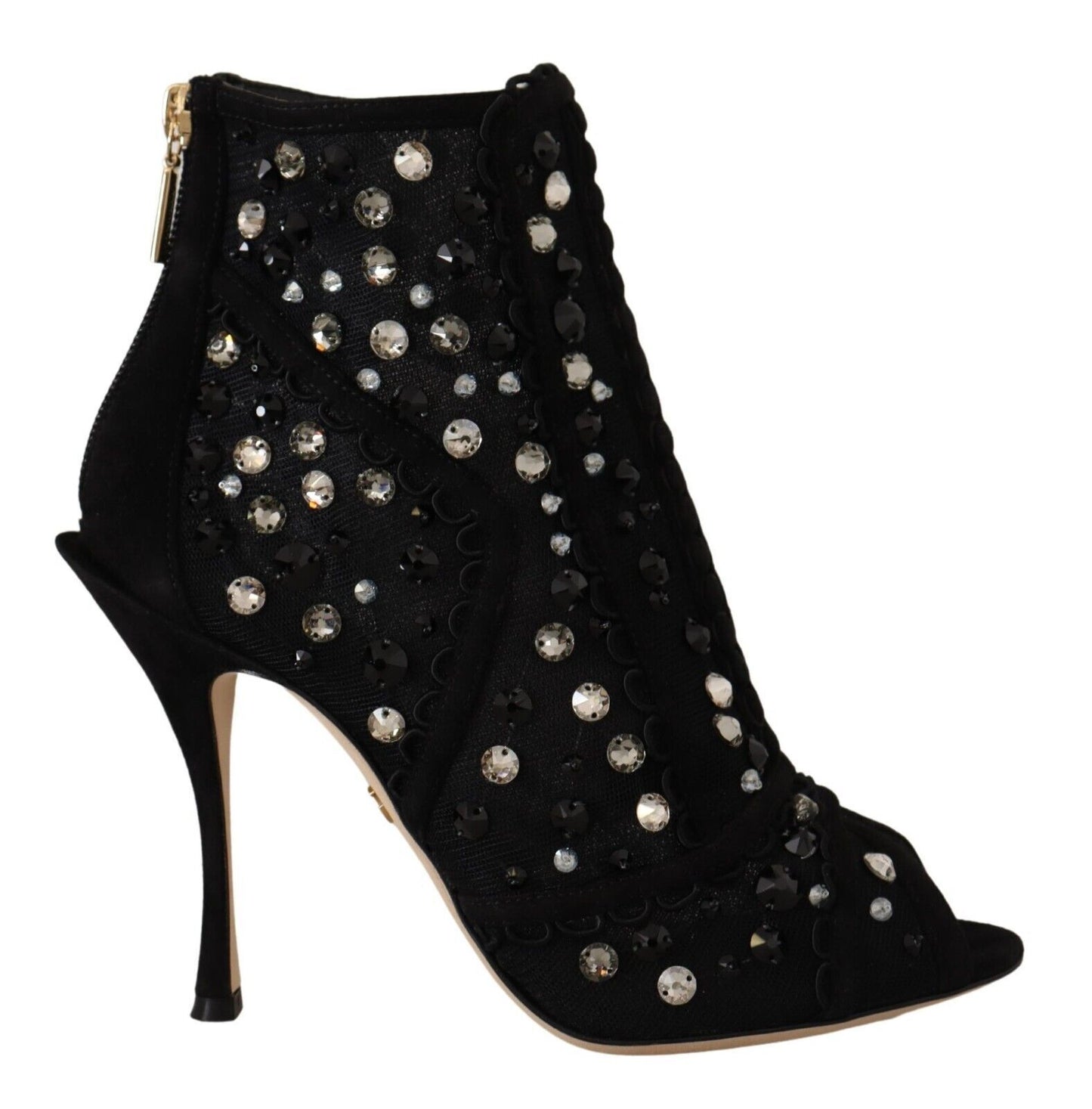 Dolce & Gabbana Embellished Crystal Short Boots Dolce & Gabbana