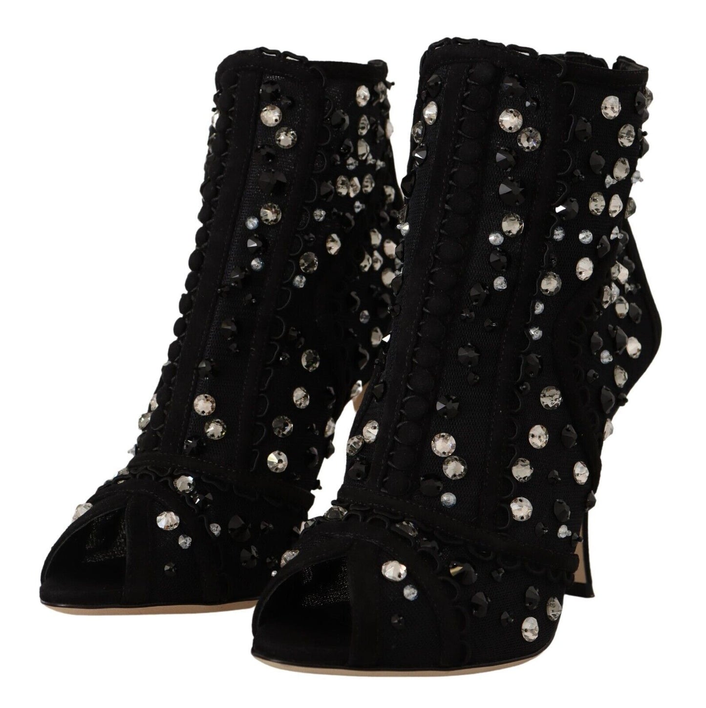 Dolce & Gabbana Embellished Crystal Short Boots Dolce & Gabbana