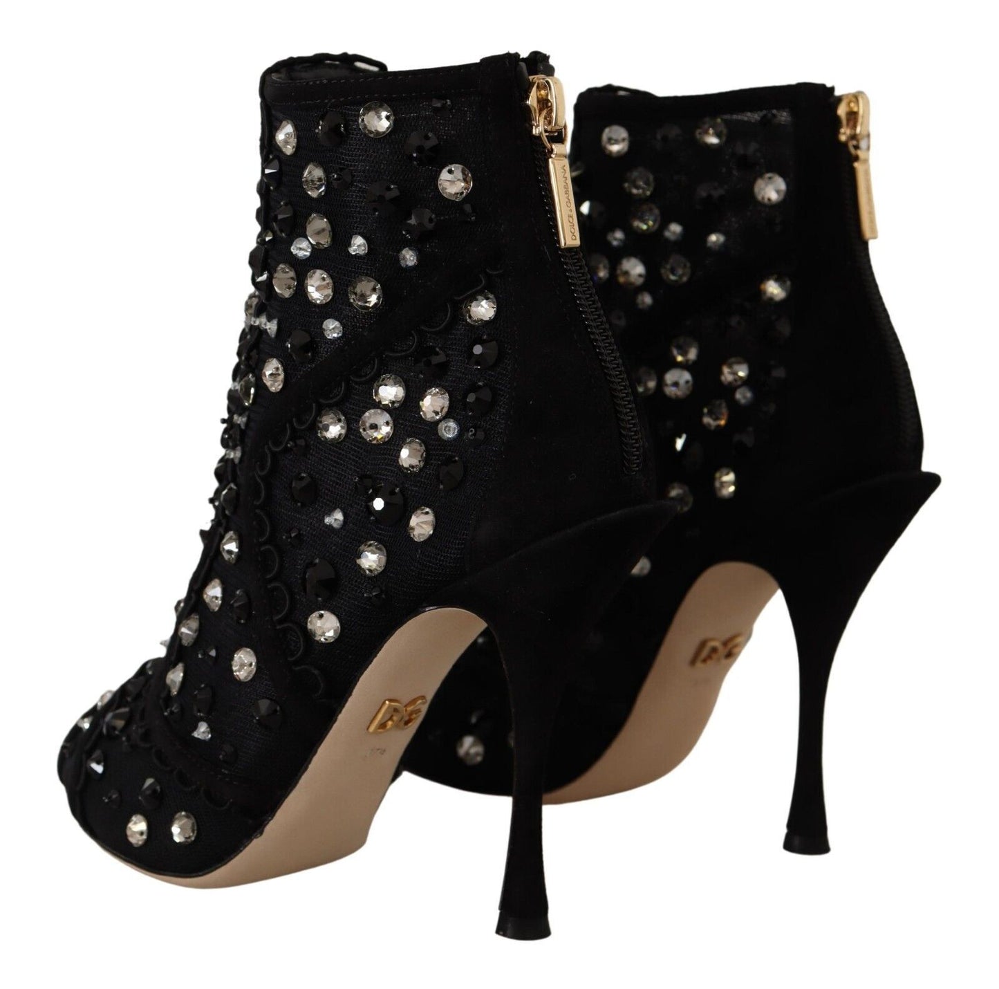 Dolce & Gabbana Embellished Crystal Short Boots Dolce & Gabbana