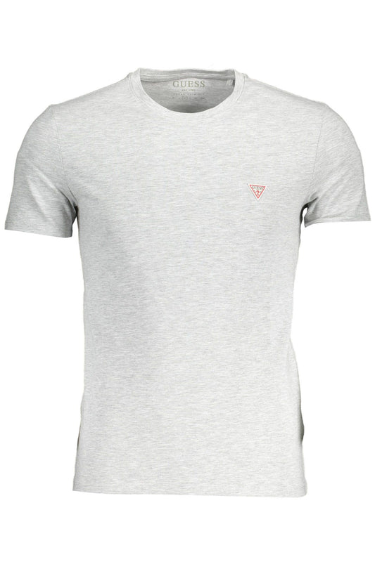 Guess Jeans Essential Gray Crew Neck Logo Tee Guess Jeans