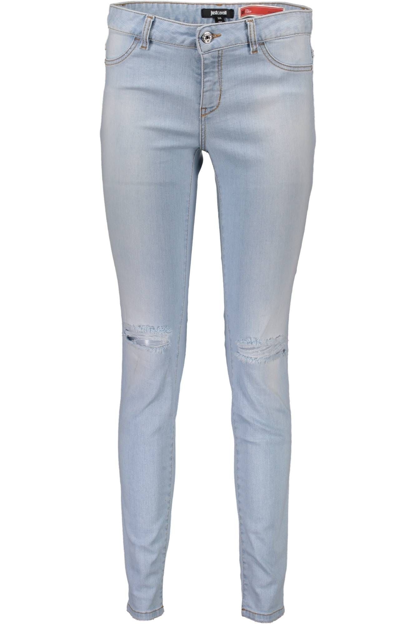 Just Cavalli Elegant Faded Light Blue Denim Jeans Just Cavalli