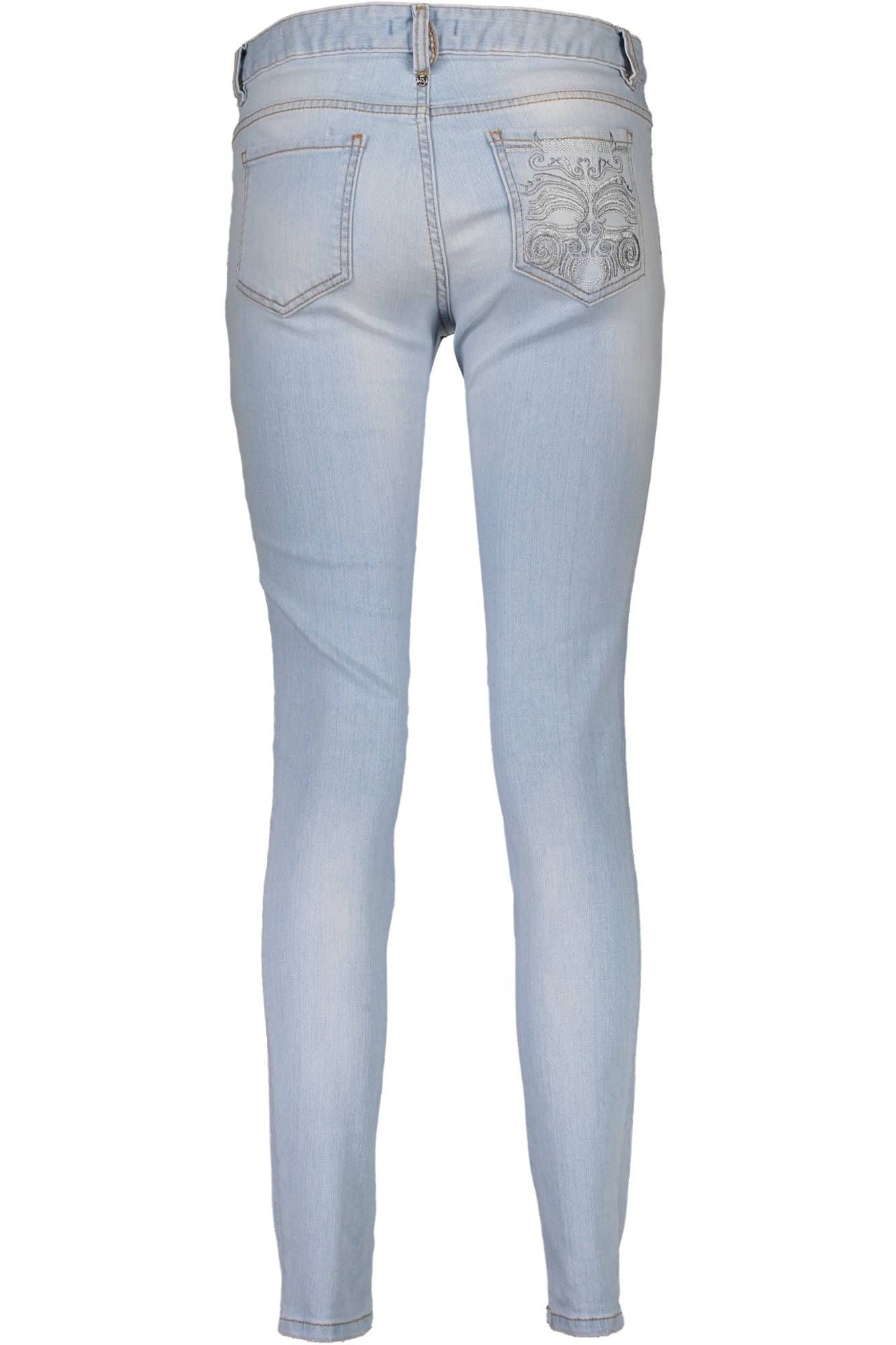 Just Cavalli Elegant Faded Light Blue Denim Jeans Just Cavalli