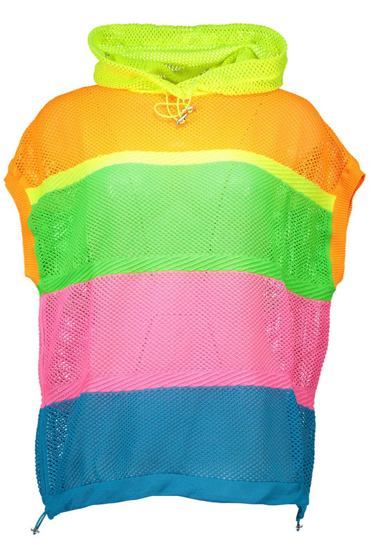 Love Moschino Chic Multicolor Hooded Sweater with Logo Love Moschino