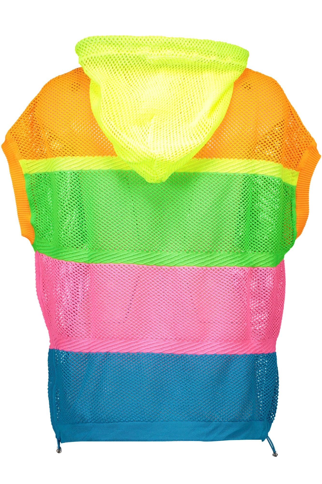 Love Moschino Chic Multicolor Hooded Sweater with Logo Love Moschino